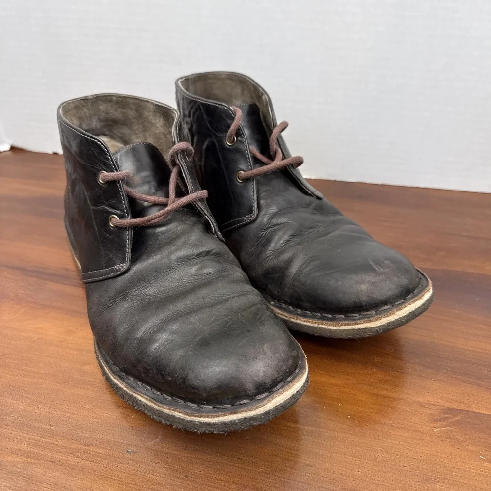 UGG Leighton Men's Chukka Boots‎ Size 10.5 Leather Chocolate Brown 3275